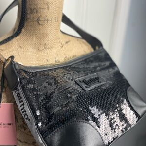 Juicy Couture Black Sequin Shoulder Bag